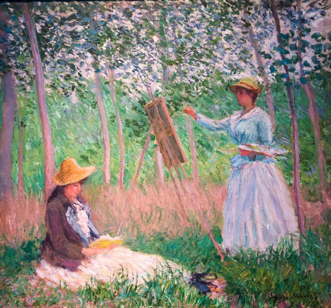 20150815_172404 RX100M4.jpg - Claude Monet, France, In the Woods at Giverney: Blanche Hoschede at Her Easel, 1887. LA County Museum of Art